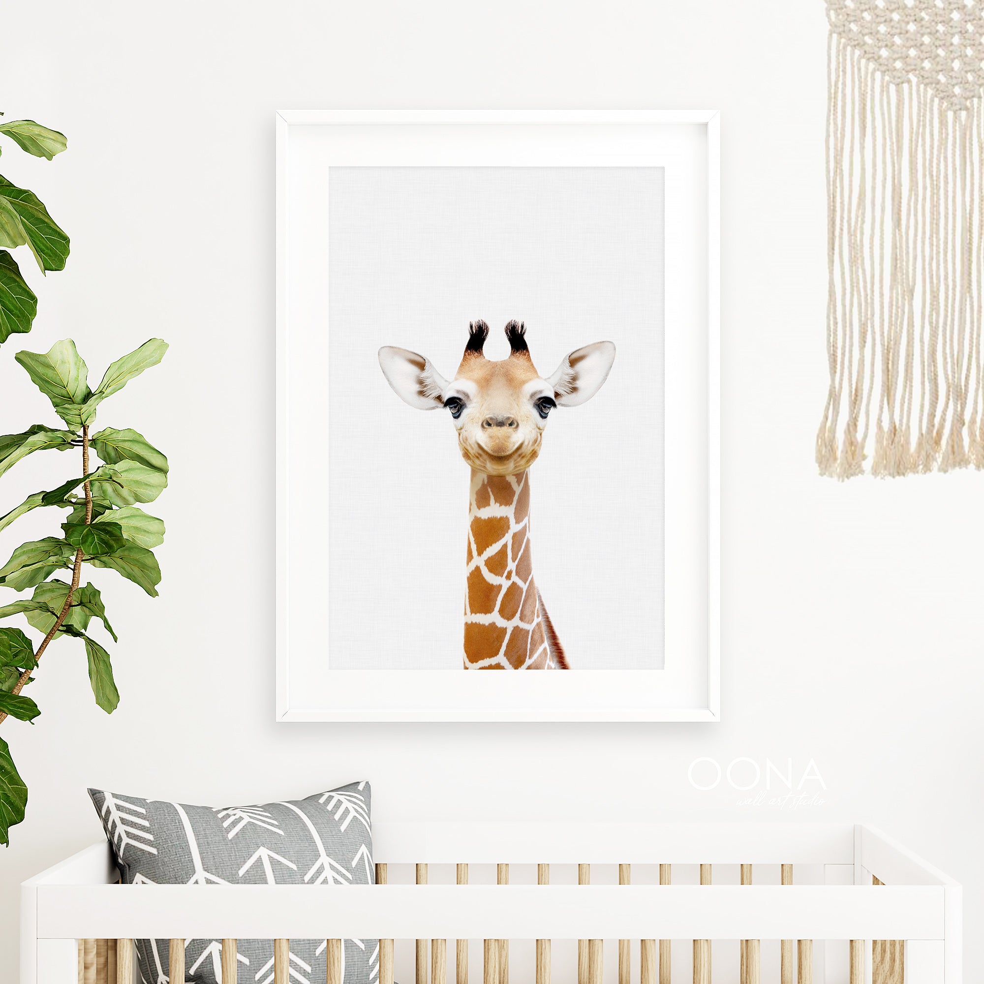 baby giraffe nursery wall art nursery animal print gender neutral safari animal print for baby room

