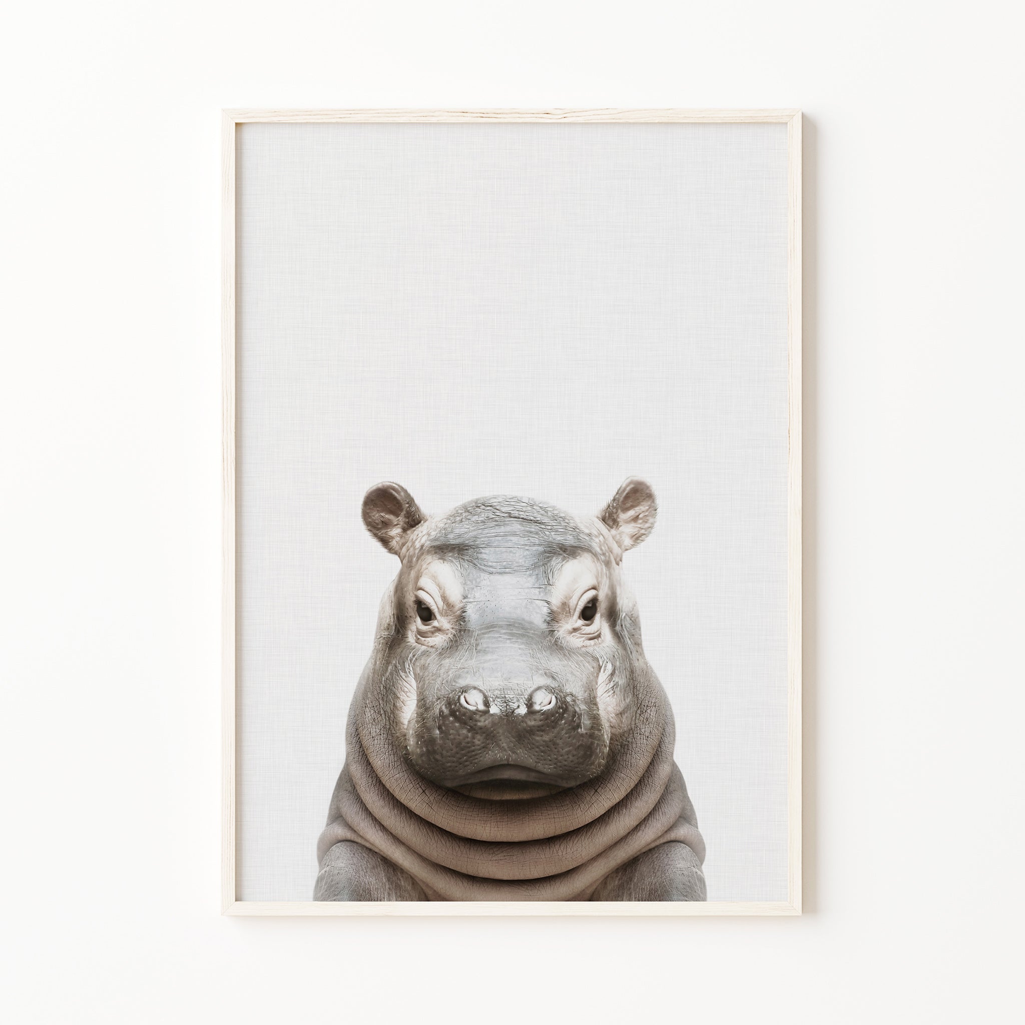 baby hippo print animal nursery wall art safari nursery print
