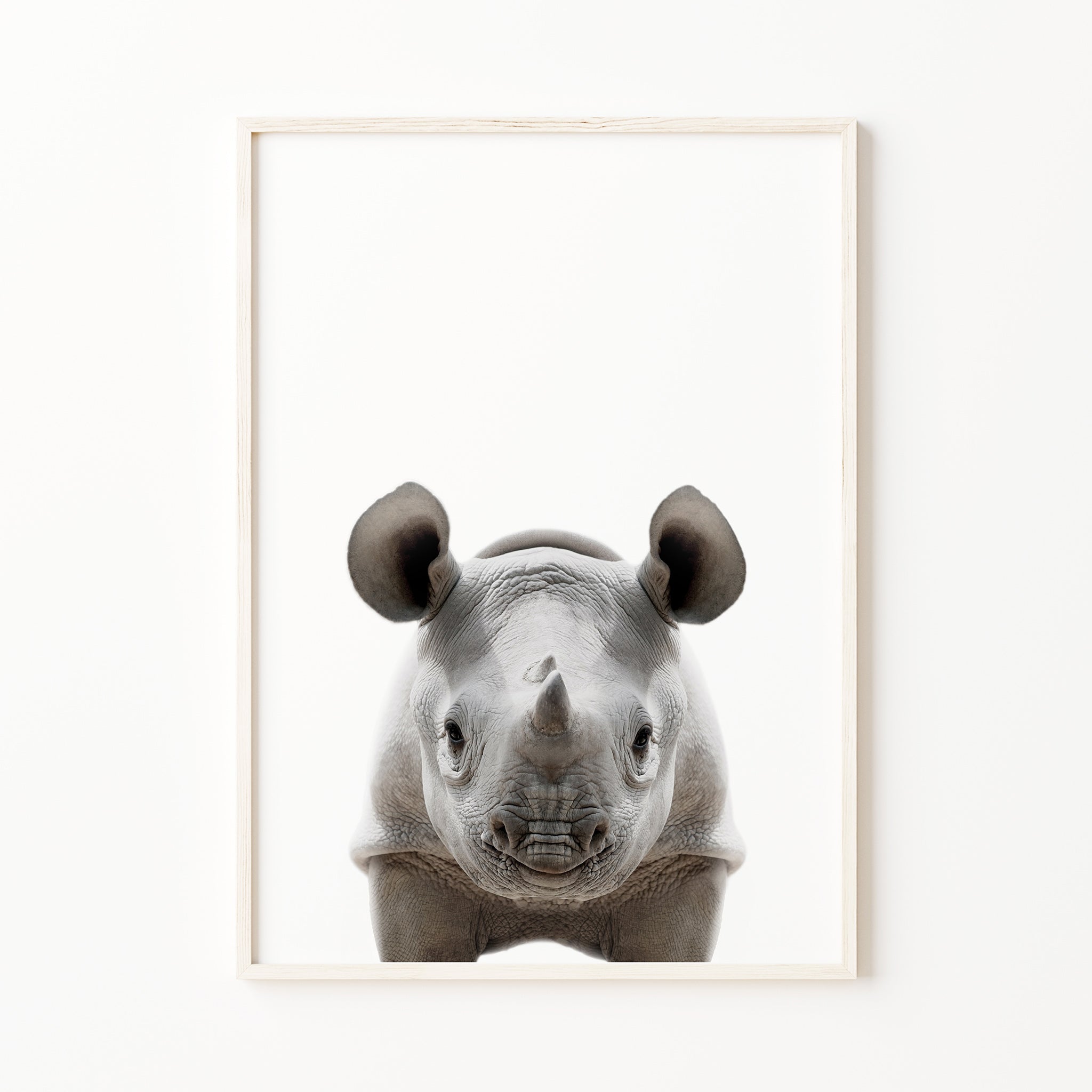 baby rhino nursery print safari animal print for nursery

