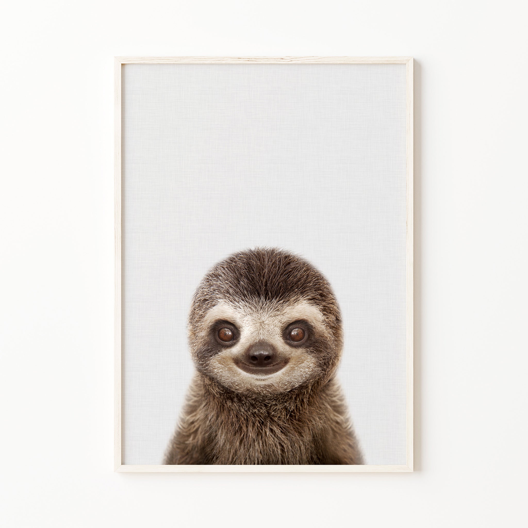 funny baby sloth print baby animal wall art rainforest nursery decor
