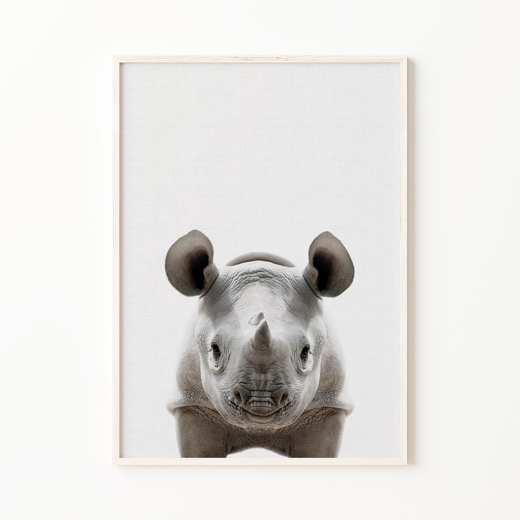 baby rhino nursery print safari animal nursery print