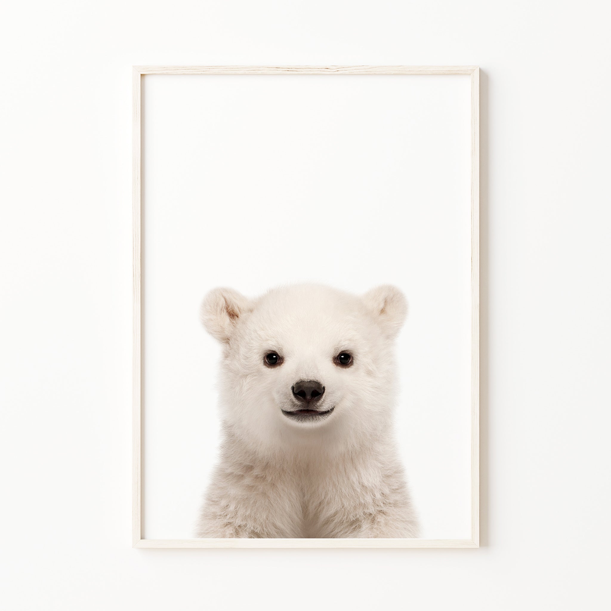 Baby polar bear print animal nursery wal art baby bear nursery decor

