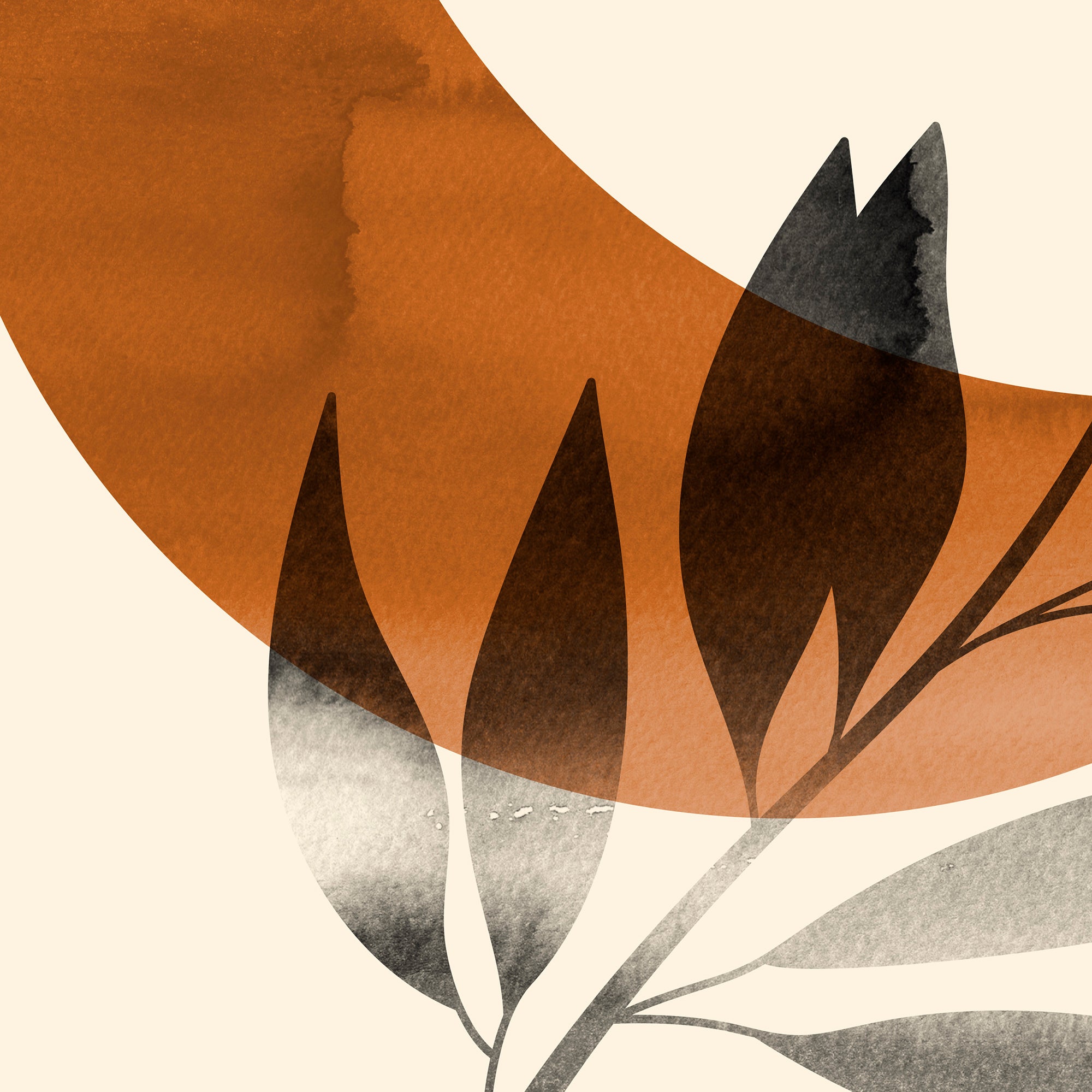 High-quality waterolor boho sun, moon print, large printable wall art, digital download