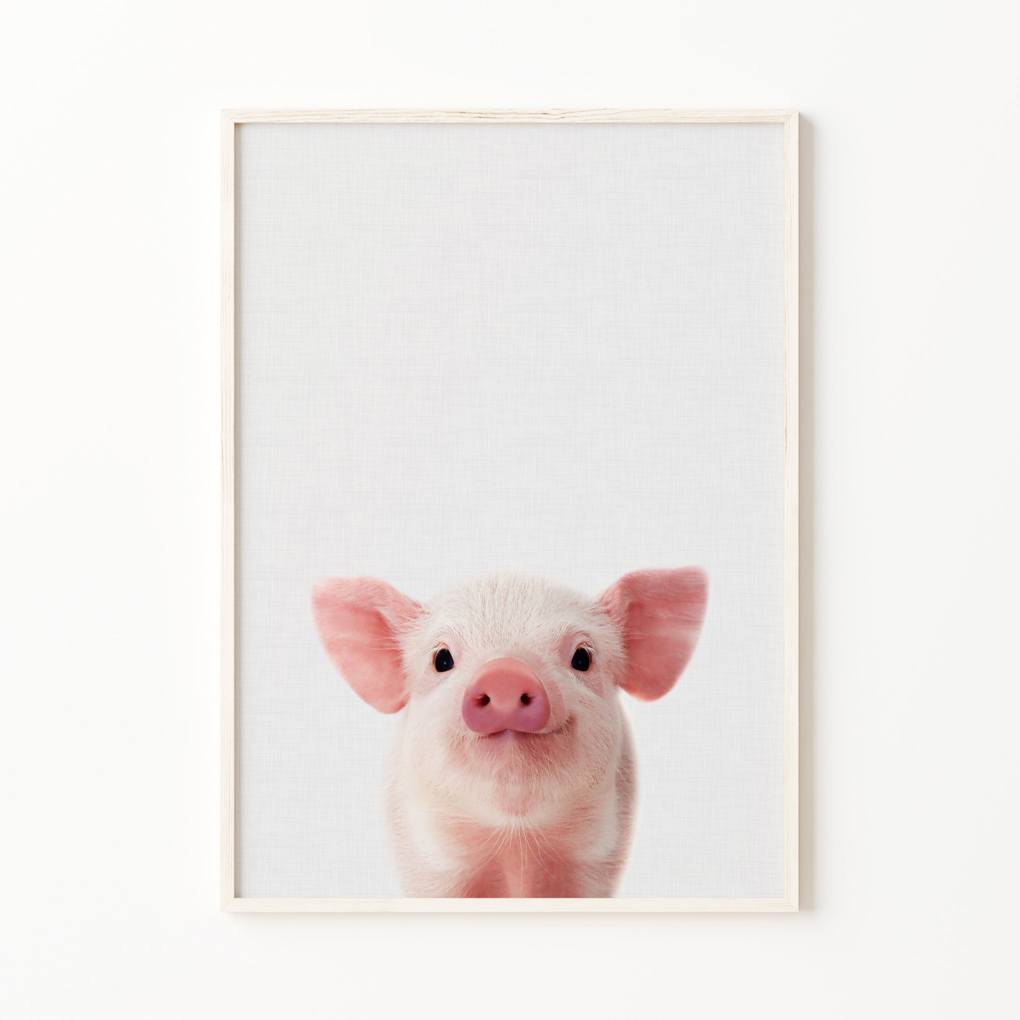 Cute baby pig print, nursery wall art decor, baby animal print for nursery, farm animal print, farmhouse baby room styling, printable wall art, large digital download

