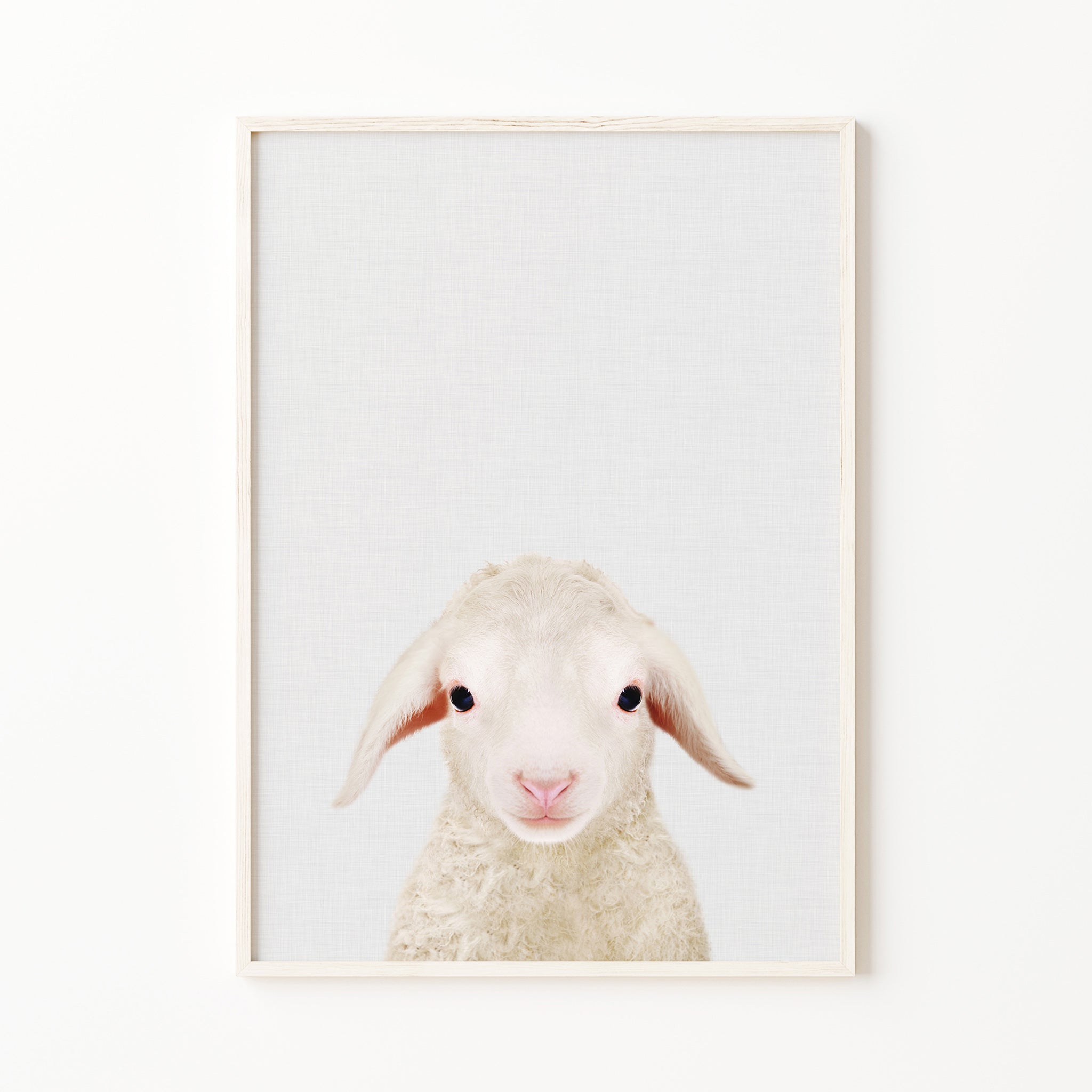 Baby lamb print, farm nursery wall art decor, farm animal print for baby room, farmhouse baby room styling, large printable wall art, digital download